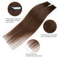 thumbnail image 3 of Benehair 40 Pcs Thick Skin Weft Tape In 100% Remy Human Hair Extensions Full Head 20 Pcs Invisible Brown, 3 of 13