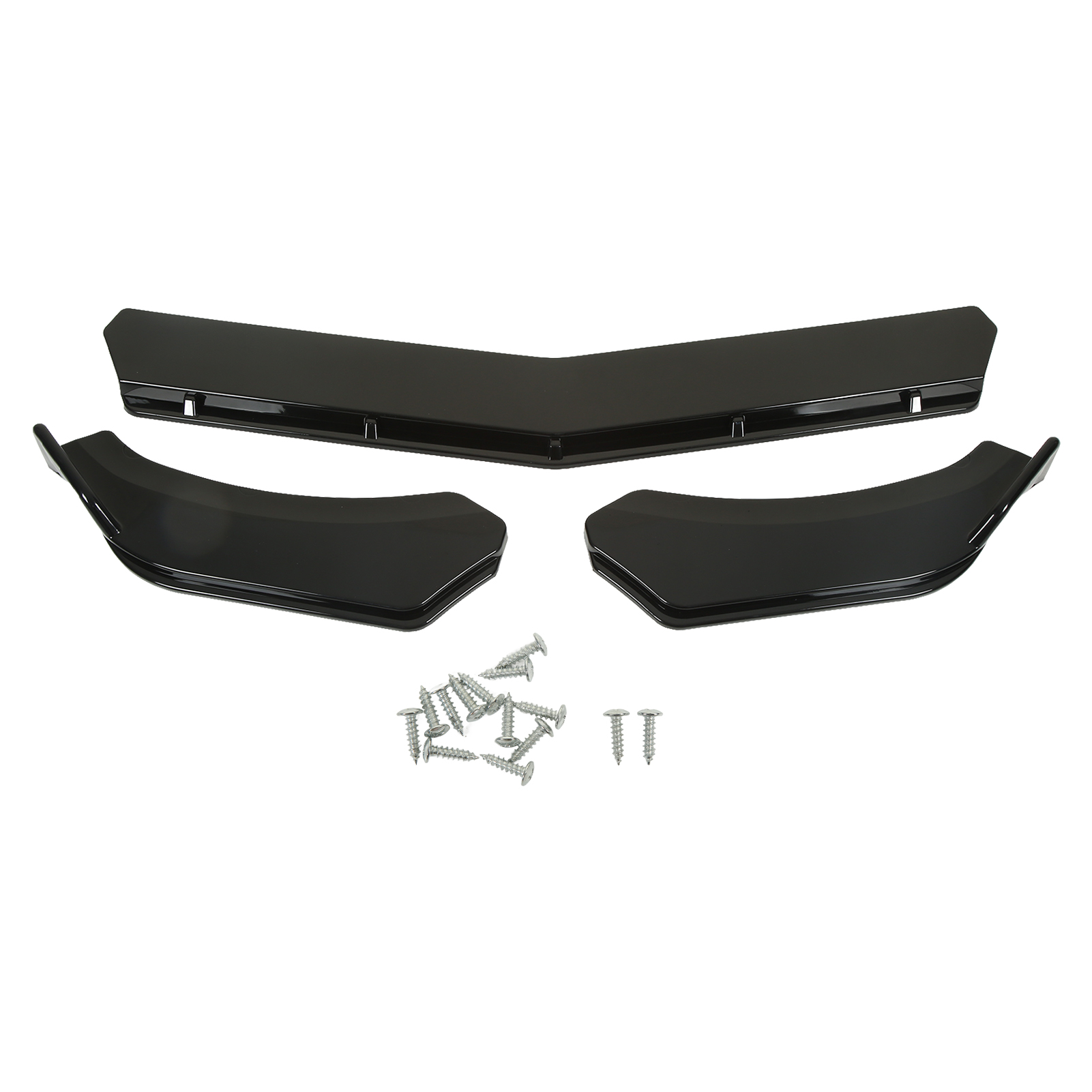 3Pcs Front Bumper Lip Spoiler Splitter Sporty Style Front Lip
