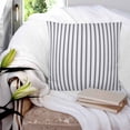 thumbnail image 3 of 14x14 Pillow Covers Set of 2, Black Striped Throw Pillow Covers Decorative Couch Cushion Case, Black White Stripes Farmhouse Microfiber Square Pillowcases for Bedroom Car Living Room, 3 of 7