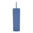 thumbnail image 1 of Double Layer Plastic Cup Frosted Rubber Paint Water Cup 16oz Straight Straw Cup, 1 of 3
