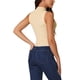 thumbnail image 3 of INSPIRAR CHIC Camisetas sin mangas de punto de cuello alto para mujer, casuales, modernas, de canalé, talla XL, color beige, 3 of 6