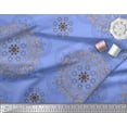 thumbnail image 3 of Soimoi Velvet Fabric Leaves & Sacred Geometry Geometric Decor Fabric Printed Yard 58 Inch Wide, 3 of 3