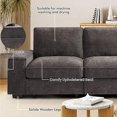 thumbnail image 6 of MAEVIS Darkgrey U Shape Sectional Sofa for Living Room/Office 7 Seater Sofa Sets with Large Storage Space Comfy Chenille Cover (4-Seat Modular Sofa & Loveseat & Armchair), 6 of 6
