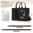 thumbnail image 2 of Canvas Tote Bag for Women with Pockets, Women's Bags Crossbody Bags Work Laptop Tote Bag Large Handbags Purse for Travel Nurse Teacher, Beige, 2 of 6