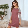 thumbnail image 2 of POINTERTECK Ladies Solid Color Plus Size Pajamas Nightgown Red XL, 2 of 9