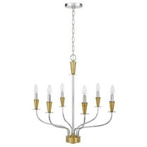 Indoor Transitional Modern Ceiling 60W X 6 Weston Metal Chandelier