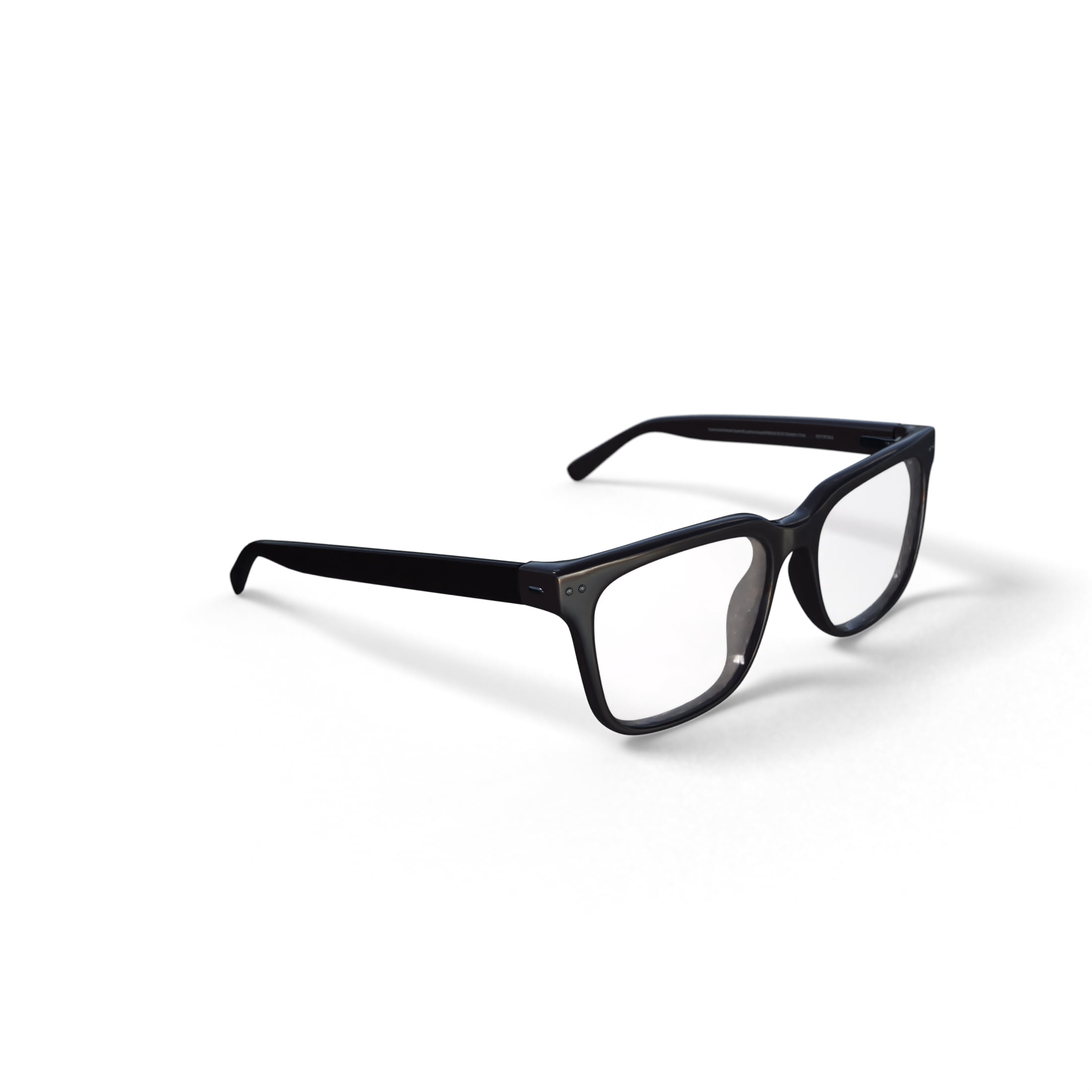 Nuance Audio Square Smart Glasses, Prescription Hearing Eyeglasses, Size 56, Shiny Black/Demo Lens