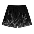 thumbnail image 4 of Shorts Men Casual Men Shorts Casual Men's Casual Homewear Flame Printing Funny Printed Trousers Beach Sports Shorts Fast-Drying Trousers Dark Gray S, 4 of 9