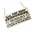 thumbnail image 2 of Wooden Friendship Hanging Plaque Rectangle Door Tags Wooden Window Pendant Tags Wood Signs Gift - Style 3, 2 of 7