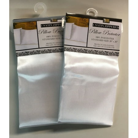 Set of 2 Satin Pillowcases with Zippers (Best Satin Pillowcase For Hair)