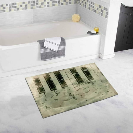 - CADecor Vintage Grunge Country House Image with Rose and Music Notes Plush Bathroom Decor Rug Mat , Doormat 30x18 inches