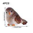 thumbnail image 7 of Jiibva 4pcs Miniature Bird Figurines Small Bird Models Simulated Animals Ornaments Artificial Miniature Animal Model Birds Craft Bird, 7 of 7