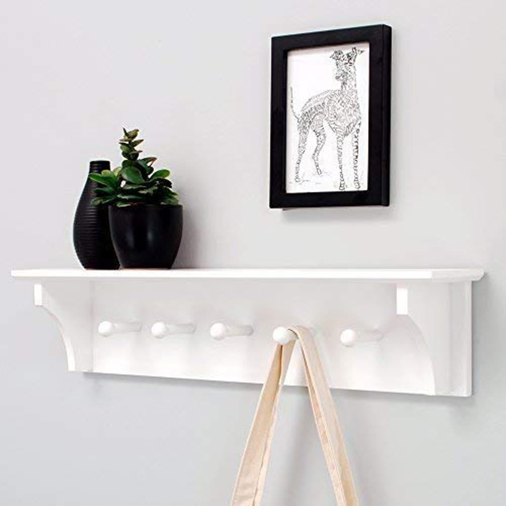 Zimtown Entryway Wall Shelf Hanging Shelf 24 in L,, WallMounted Coat