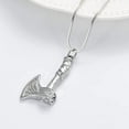 thumbnail image 3 of Nordic Viking Axe Cremation Jewelry Battle Axe Pendant Necklace Jewelry Norse Axe/Axe of Perun Necklace Viking Jewelry Memorial Pendant Urn Necklace for Loved One Ashes Holder, 3 of 7