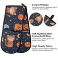 thumbnail image 4 of Dailycode Double Sided Oven Mitt with Loop Heat Resistant Kitchen Long Potholders 7" x 35" Tiger Moon Star, 4 of 6