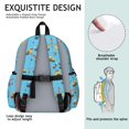 thumbnail image 5 of Excavator and Snowflake Blue Pattern Cute School Backpack with Padded Back and Adjustable Shoulder Straps 13.4"x11"x4.7", 5 of 5