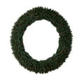 thumbnail image 3 of Nearly Natural 6ft. Large Flocked Artificial Christmas Wreath with Pinecones, Berries, 600 Clear LED Lights and 1080 Bendable Branches, 3 of 5