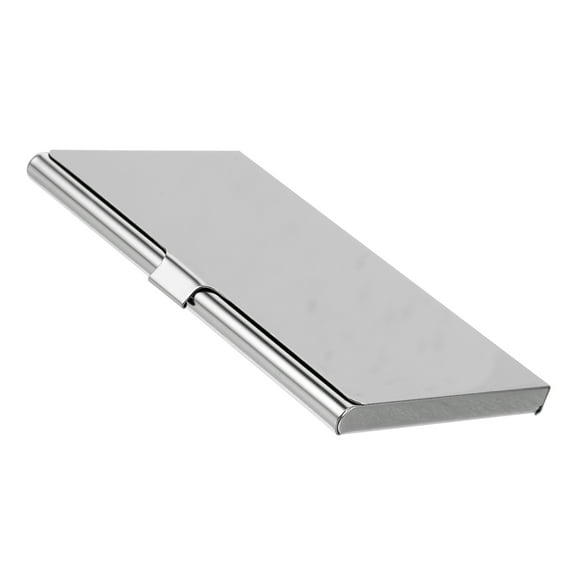 SHINYPASING Metal Name Card Holder Stainless Steel Business Card Silver 1Set