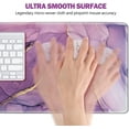 thumbnail image 3 of Large Gaming Mouse Pad, Extended Mouse Pad with Stitched Edge, XL Keyboard Mouse Mat Non-Slip Rubber Base Desk Pad 31.5x15.7inch for Office Home Game Work -Purple Marble, 3 of 6