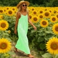 thumbnail image 4 of LVHAOGJOB Robe Sans Manches pour Femmes à Bretelles Spaghetti Maxi Robe d'Été Longue Grande Taille à Imprimé Dos Nu Robe Tendance pour T-Shirts, 4 of 9