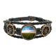 thumbnail image 1 of Girasoles nubes cielo azul Pulsera marina tejida en cuero, 1 of 4