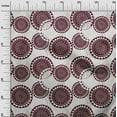 thumbnail image 2 of oneOone Cotton Poplin Maroon Fabric Floral Mandala Block Quilting Supplies Print Sewing Fabric By The Yard 56 Inch Wide, 2 of 4