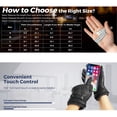 thumbnail image 2 of Rosaver Mens Winter Warm Leather Gloves with Wool Lining, Classic Dress Casual Touchscreen Gloves for Driving Riding, Thermal Gifts for Dad or Husband, Black - XXL, 2 of 7
