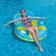 thumbnail image 4 of Flotador de piscina, hamaca flotante, flotadores de playa, hamaca inflable flotante para adultos, con respaldo y reposabrazos, tumbona inflable (azul), 4 of 5