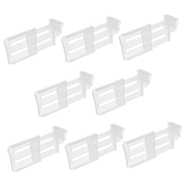 Espacio Del Refrigerador Partition Telescópica 8 Divisores Puerta Lateral Paneles Dividientes Los Estantes Almacenamiento Congelador PAR () White