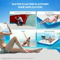 thumbnail image 6 of Outsunny 10' x 7' Water Inflatable Floating Dock, Inflatable Platform Island, Large Floating Mat Raft with Air Pump & Backpack, for Pool, Beach, Ocean, White, 6 of 8