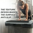 thumbnail image 7 of FlexWave 43-inch Aerobic Step Platform, Adjustable Fitness Stepper with 4 Adjustable Step Risers, Aerobics Stepper Workout Stepper for Aerobic Strength and Training in Home Gym, Gray, 7 of 7
