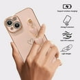 thumbnail image 4 of Compatible with iPhone 14 Plus Case Cute Sparkling with Light Heart Bracelet Plating Protect The Camera Soft TPU Apply to iPhone 14 Plus Case Ladys, Girls and Women (Pink), 4 of 11