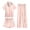Soild Color-Z07 Pink, variant on Mifsaly Kids Girls Pajama Set 3 Piece Soild Color Silk Satin Pjs Matching Outfits Button Down Sleep Shirts with Ruffle Trim Shorts and Fit Lounge Pants