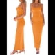 thumbnail image 2 of Vestido Ajustado con Tirantes Finos para Mujer, Informal, de Verano Color Naranja S, 2 of 8