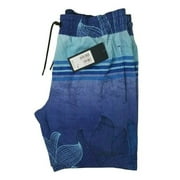 Men's Oakley Beach Short Flower Striped Flash Blue 18 Inches - Size S