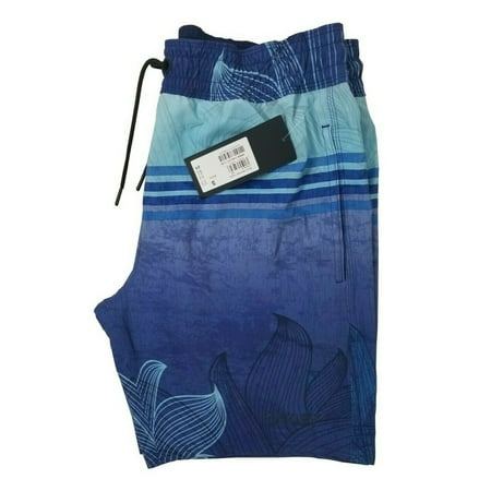 Men's Oakley Beach Short Flower Striped Flash Blue 18 Inches - Size S