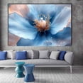 thumbnail image 2 of Mudket Framed Canvas Wall Art Ready to Hang, Soft Light Blue Flower Floral Wall Art, Botanical Wall Decor, Flower Prints Wall Art for Bedroom Living Room Bathroom Decor - 12"L x 8"W, 2 of 10