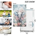 thumbnail image 6 of Dreamtimes Hand Towels Set - Painting Elephant Flowers Print for Bathroom Kitchen Travel 16×28 in/2 Pcs, Cotton Bath Towels Lightweight Quickdry for Bathroom Ktichen Travel SPA Gym, 6 of 7