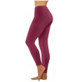 thumbnail image 2 of Workout  Fashion Casual Solid Color Ribbed Seamless Workout High Waist Athletic Pants Soft Comfy Elastic Compression Yoga Leggings, 2 of 5