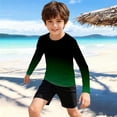 thumbnail image 2 of Shadoumai Boys Girls Sun Swim Shirt Long Sleeve Rash Guard For Beach Pool Water Sports Summer UPF 50+, 2 of 5