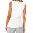 thumbnail image 4 of MOSHU Henley Women Tank Tops Ribbed Summer Tops Button Down Sleeveless Shirts, 4 of 7