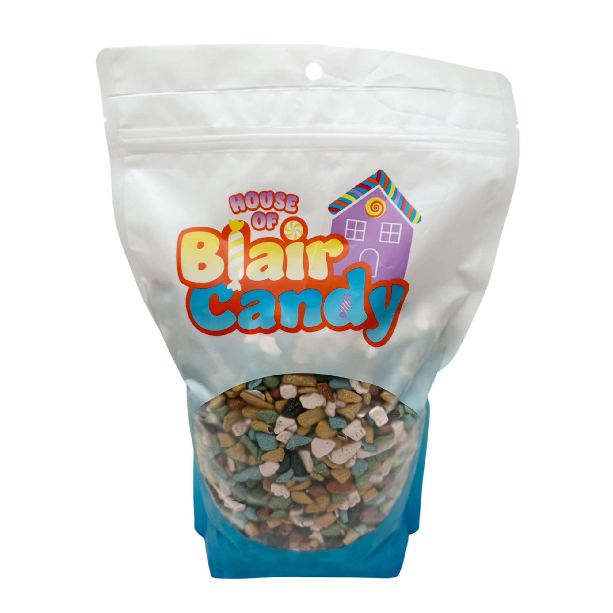 Blair Candy Chocolate Rocks – Candy-Coated Milk Chocolate Stones – 2 lb Resealable Bag – Fun Party Candy & Cake Decorating