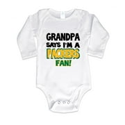 NanyCraft's My Grandpa Says I'm a Packers Fan Baby Bodysuit LS