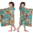 thumbnail image 4 of Cute Green Hedgehog Pattern with Pioneer Flower Hooded Bath Towel，50"x30" for Ages 3 To 12 Kids, Quick Dry Lightweight Soft Microfiber Hood Beach Towel Cover Up for Kids, 4 of 7