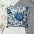 thumbnail image 2 of JEUXUS  Chinese Style Chinoiserie Blue and White Porcelain Floral Pillow Covers Farmhouse Canvas Cushion Covers Outdoor for Couch Chair Home Decor for Family Friends, 2 of 5