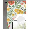 thumbnail image 2 of Flowers Bee Swag Valances for Windows, Small Curtains Drapes, Retro Country Botanical Floral Plants Dots Kitchen Window Curtains Over Sink Window Treatment Valance for Bedroom/Bathroom 56"x36", 2 of 5