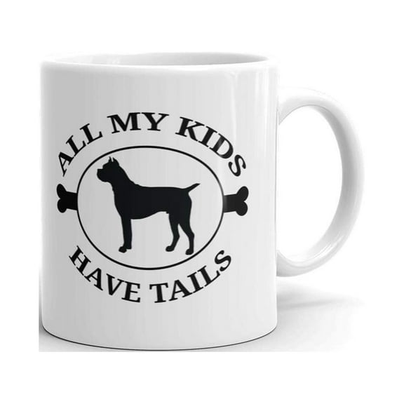 All My Kids Have Tails Pitbull Dog Coffee Tea Ceramic Mug Office Work Cup Gift 11oz