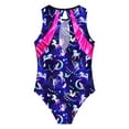 thumbnail image 4 of Alvivi Kids Girls Sleeveless One Piece Dance Bodysuit Sports Athletic Gymnastics Leotard Navy Blue 6, 4 of 5