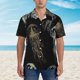 thumbnail image 2 of Balery Jellyfish Camisas hawaianas de manga corta para hombre, camisas playeras de corte holgado, camisas de vacaciones con botones,XX-Large, 2 of 7