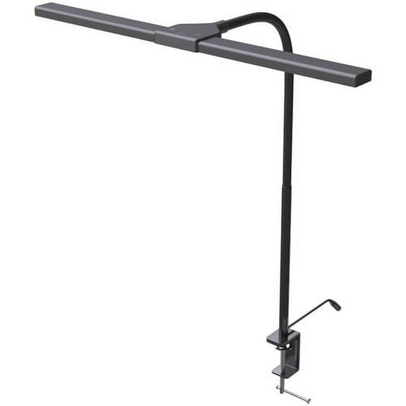 Data Accessories Company Clamp-On LED Desk Lamp - 20" Height - 18" Width - LED Bulb - Flexible Neck, Gooseneck, Dimmable, Color Changing Mode, Durable - Metal - Desk Mountable | Bundle of 2 Each